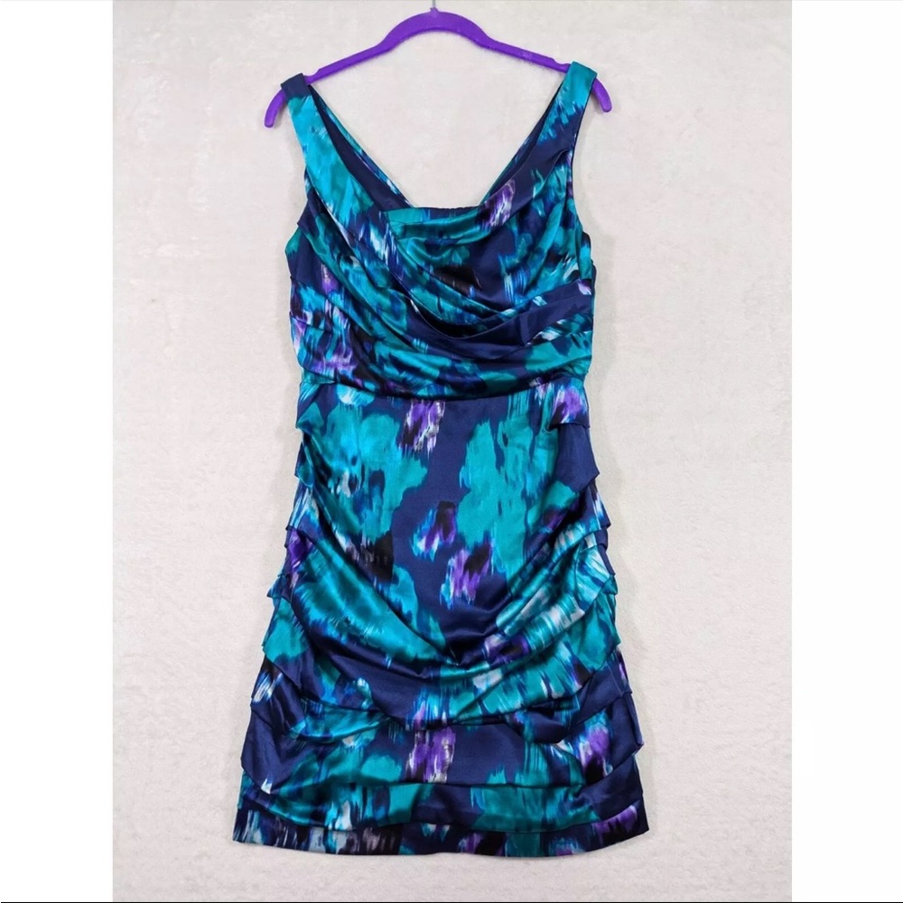 Silk Rushed Mini Dress - Express Design Studio, Size 2